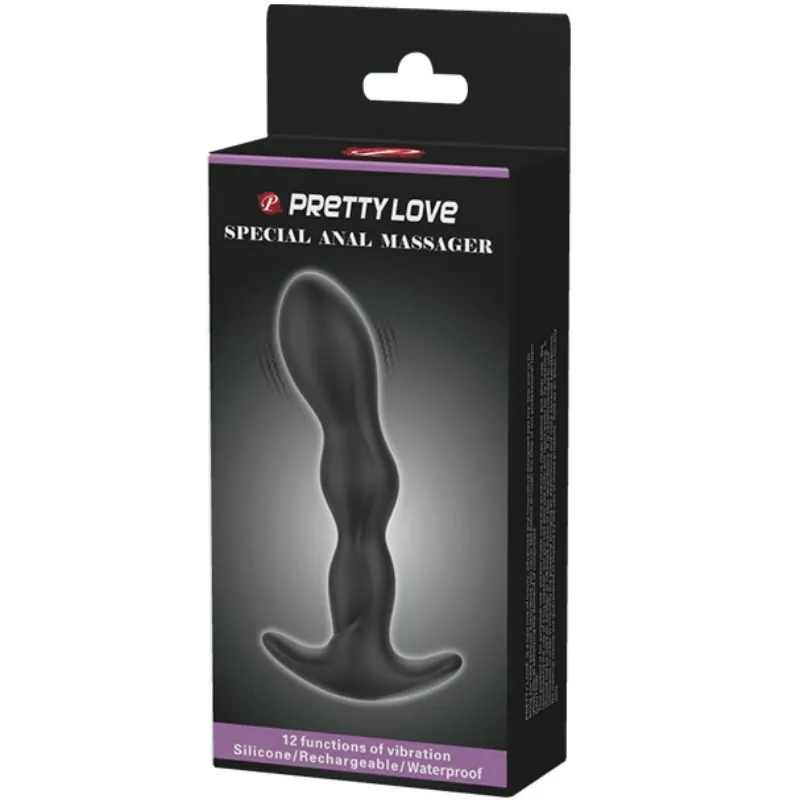 PRETTY LOVE - MASAJEADOR ANAL 12 MODOS VIBRACIÓN