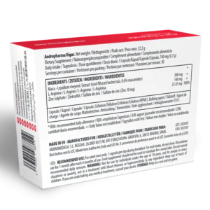 Andropharma Vigor – Complemento alimenticio herbal para la libido masculina