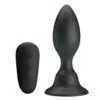 MR PLAY - PLUG ANAL CON VIBRACIÓN NEGRO CONTROL REMOTO