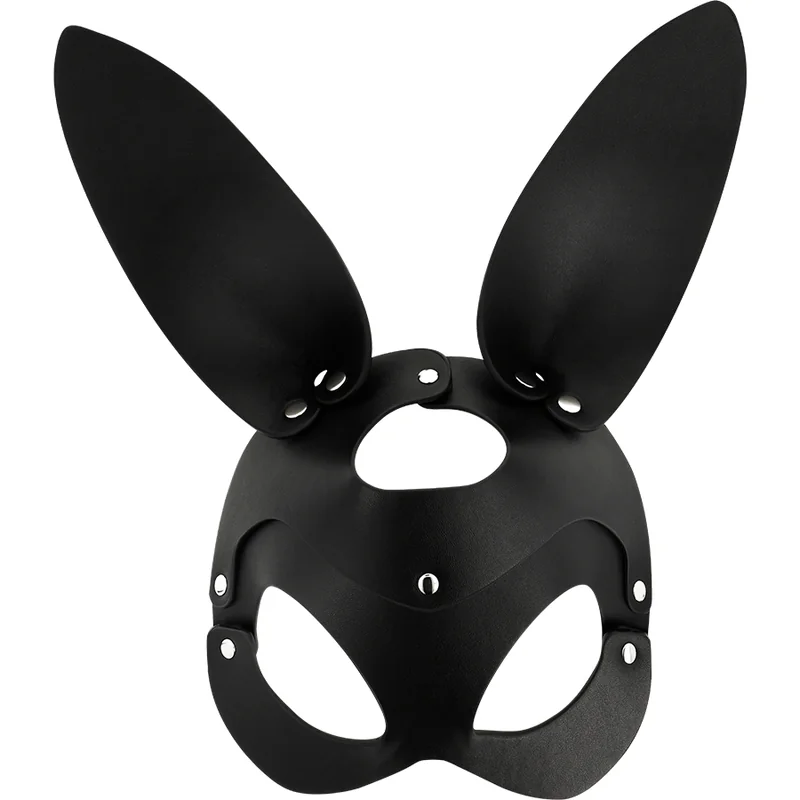 COQUETTE CHIC DESIRE - MÁSCARA CUERO VEGANO CON OREJAS DE CONEJO