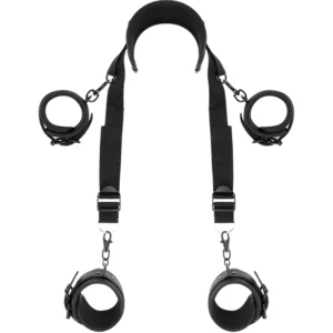 FETISH SUBMISSIVE - POSICIÓN MASTER CON 4 ESPOSAS CON FORRO DE NEOPRENO