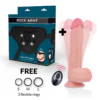ROCKARMY - ARNÉS + LIQUID SILICONE VIBRADOR CONTROL REMOTO PREMIUM APACHE 20.5 CM -O- 4.62 CM